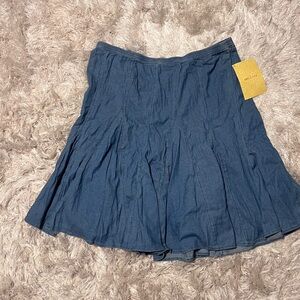 Blue Denim Plus sized Skirt